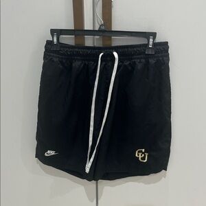 Nike Black Shorts with White and Gold Accents and CU logo